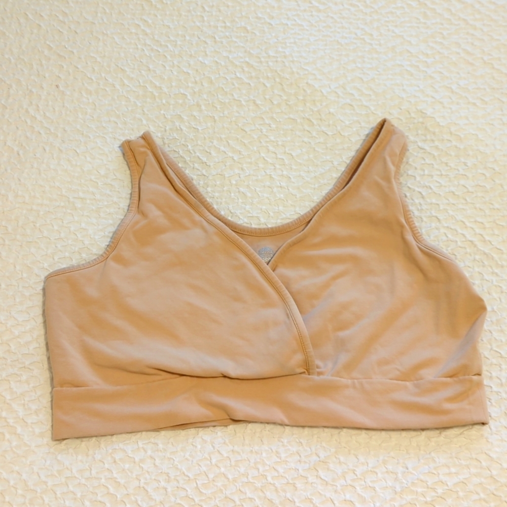 Kindred Bravely Maternity Organic Cotton Nursing & Sleep Bra |Beige - X-Large